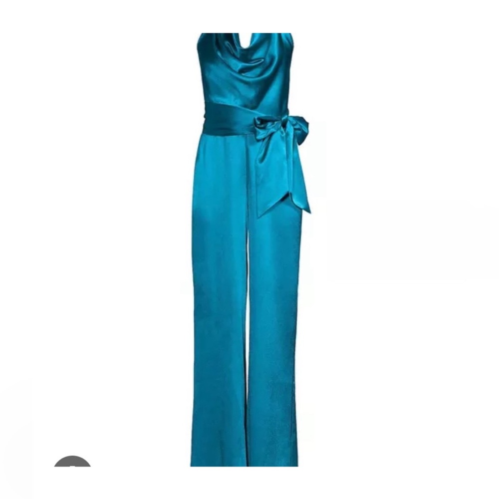 Aidan mattox size 4 Elegant Teal Jumpsuit